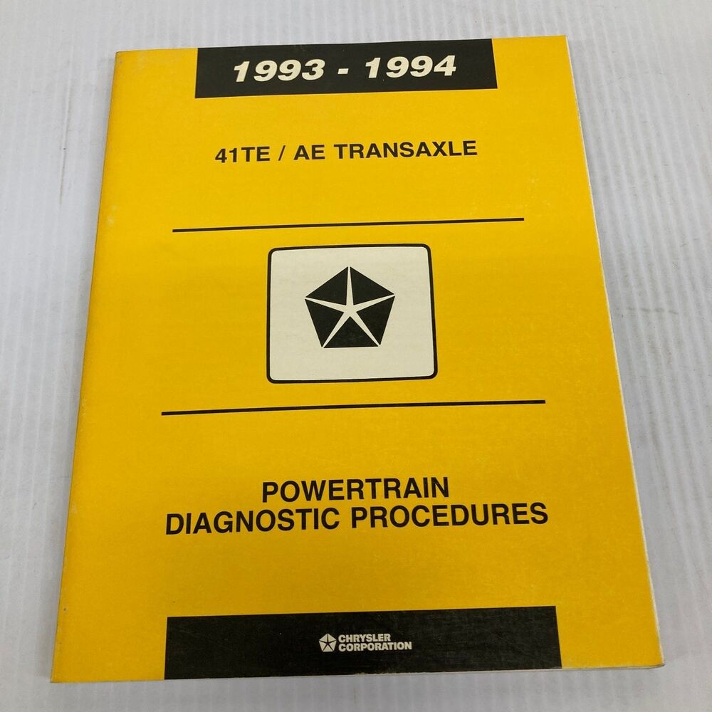 Chrysler 41TE/AE Transaxle Powertrain Diagnostic Procedures 1993-1994